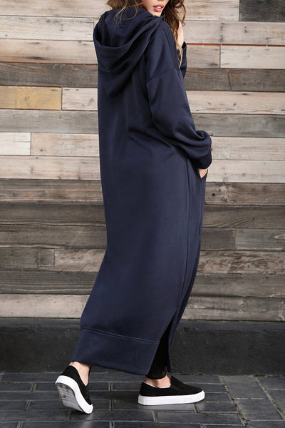 Hoodie Kleid mit seitlichen Schlitzen Caitlyn