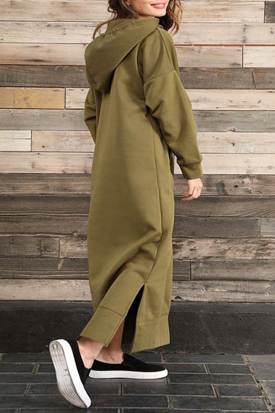 Hoodie Kleid mit seitlichen Schlitzen Caitlyn