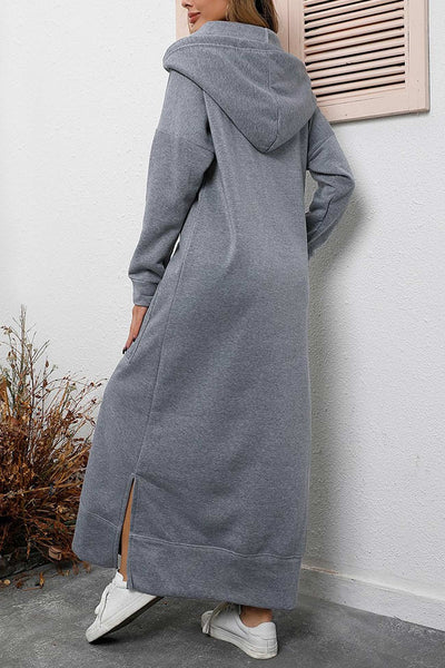 Hoodie Kleid mit seitlichen Schlitzen Caitlyn