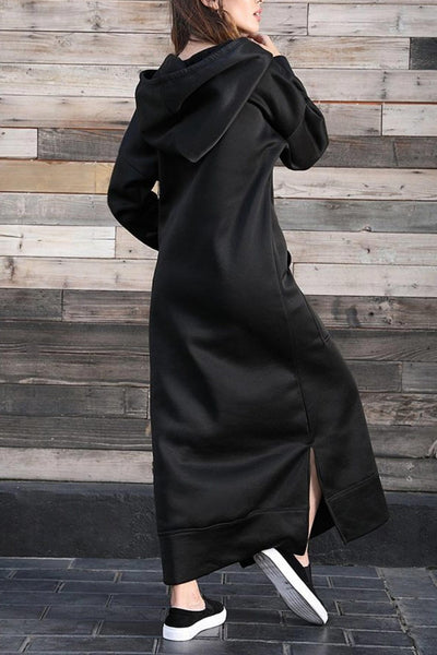 Hoodie Kleid mit seitlichen Schlitzen Caitlyn