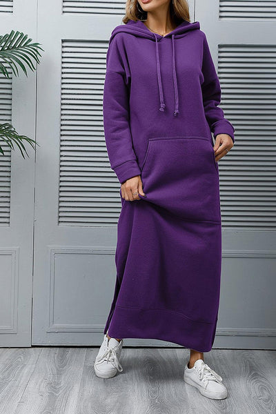 Hoodie Kleid mit seitlichen Schlitzen Caitlyn