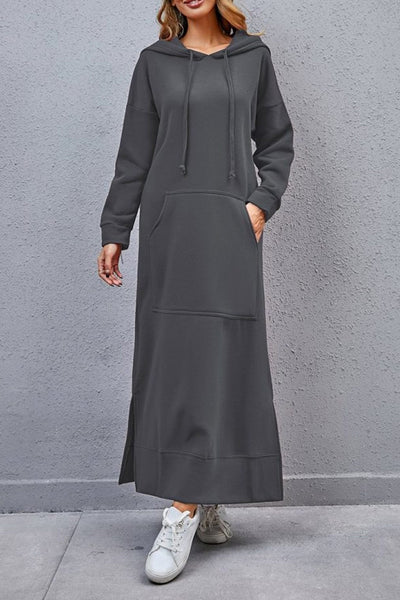 Hoodie Kleid mit seitlichen Schlitzen Caitlyn