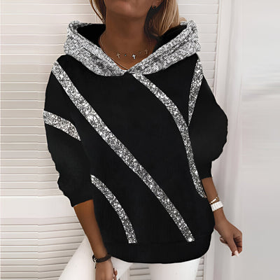 Nikita | Trendige Oversized Hoodie mit Pailletten-Print