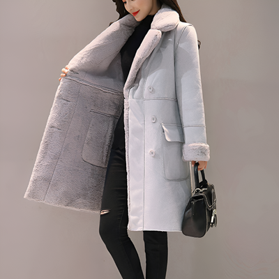 Primrose | Warm gefütterte Damen-Winterjacke aus Samt