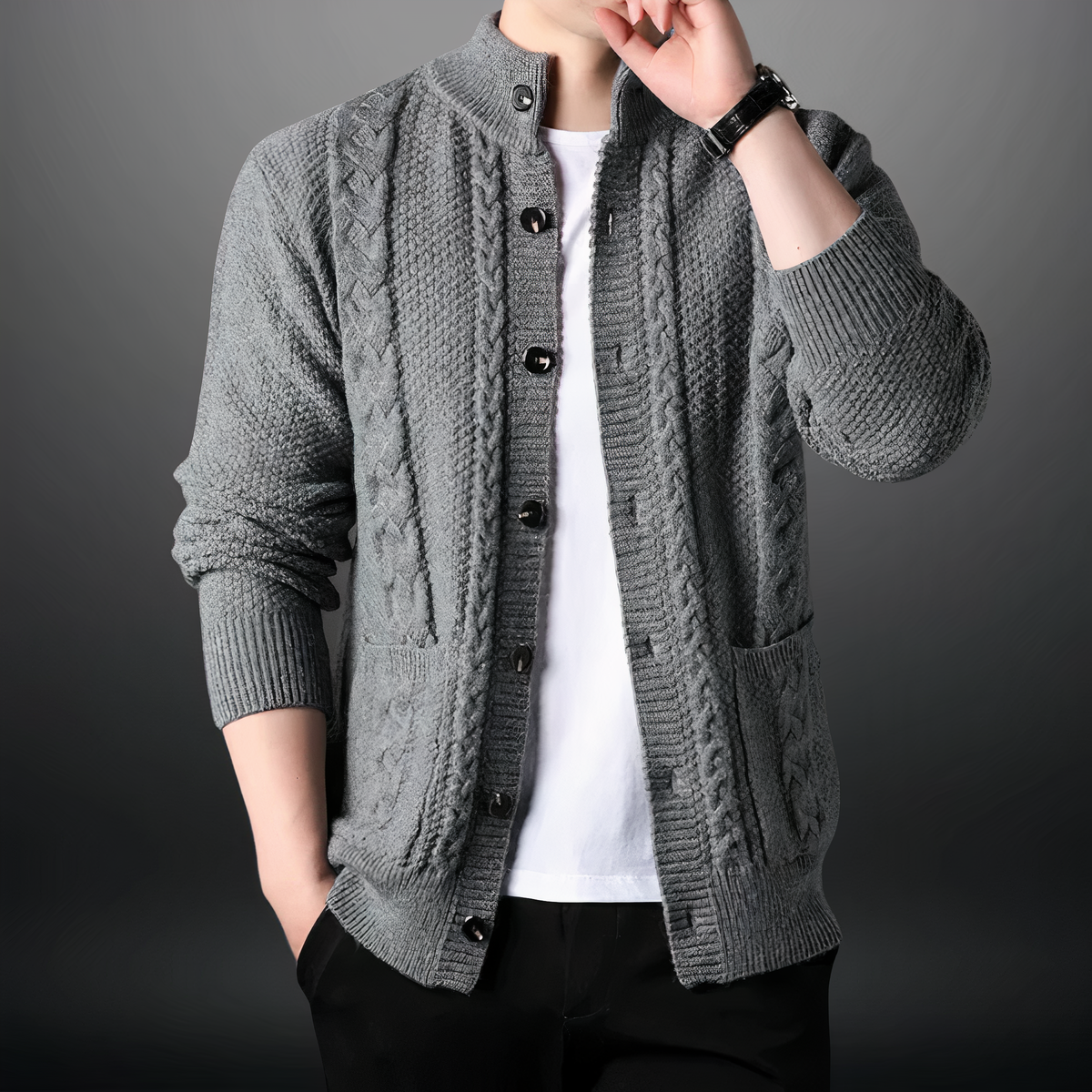 Modischer Strickcardigan für Herren Toby