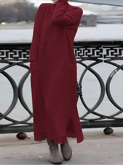 Cornelia | Gemütliches Samt Sweatshirt Kleid