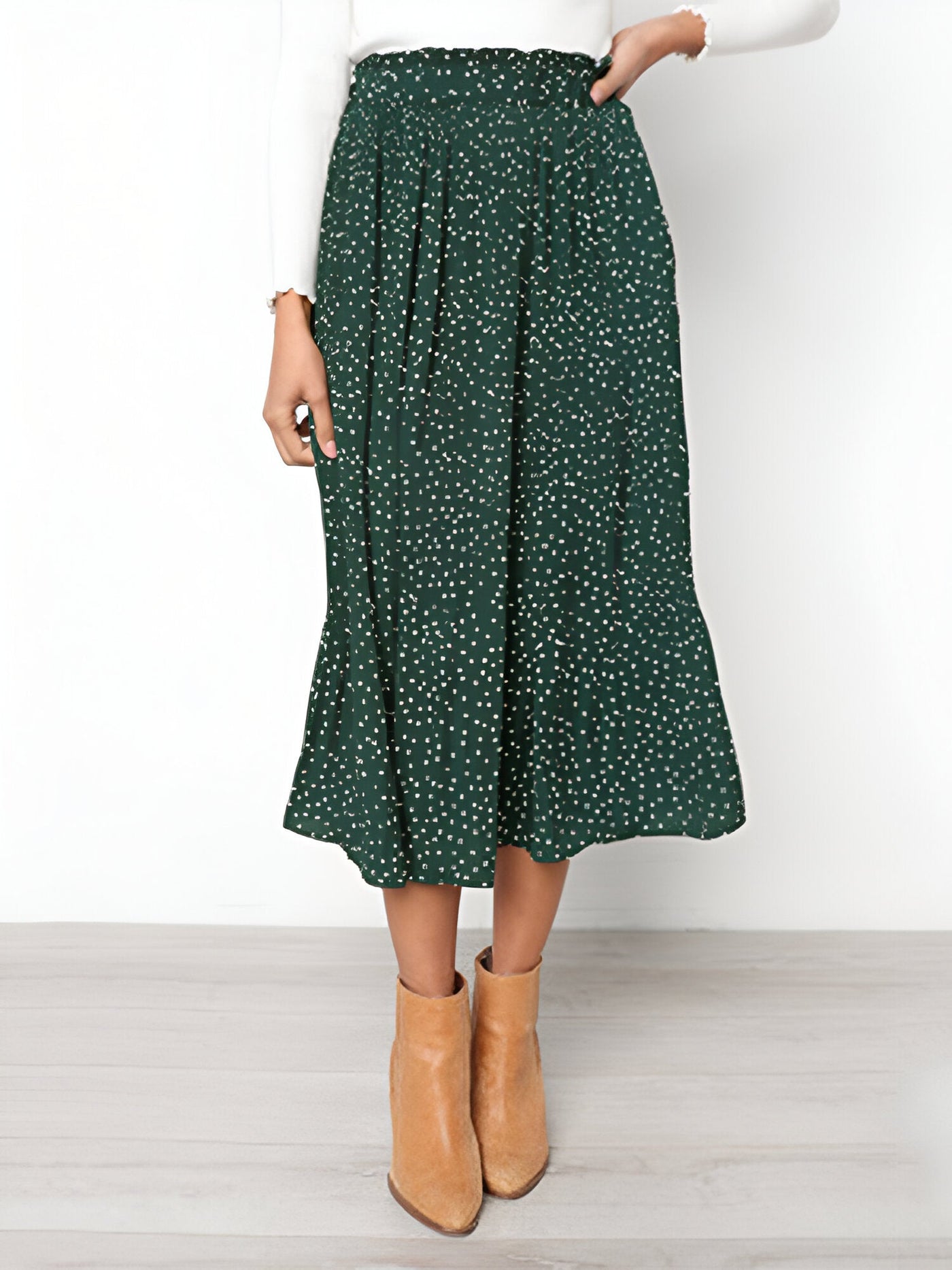 Yasmin |Print Plissee-Midirock für Frauen