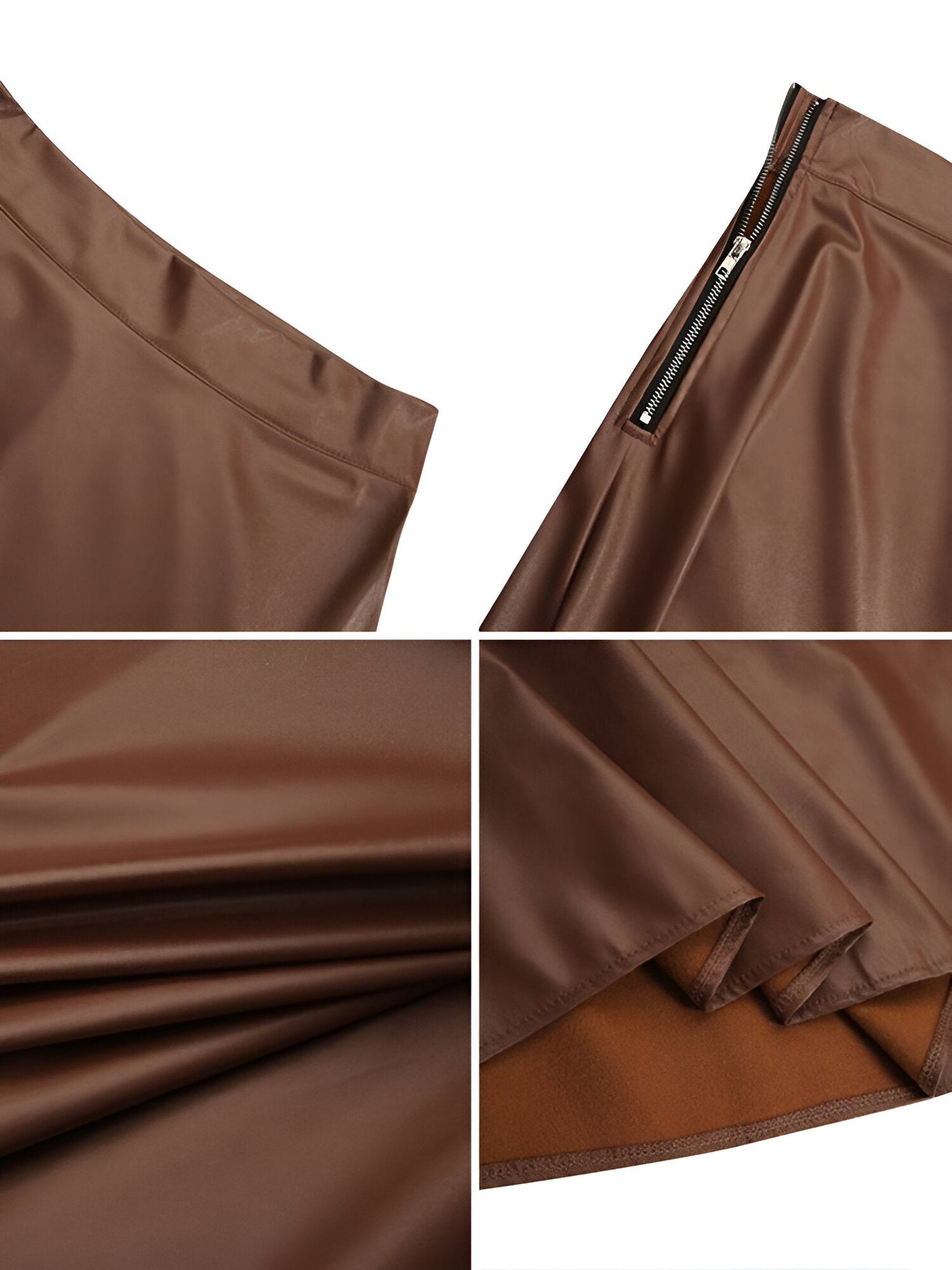 Clarice | Eleganter PU-Leder Maxi-Rock
