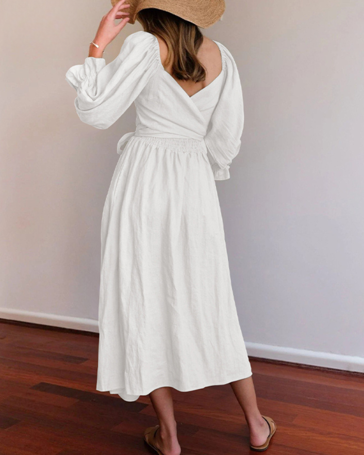 OPHELIA - Französisches Kleid mit Rüschenärmeln