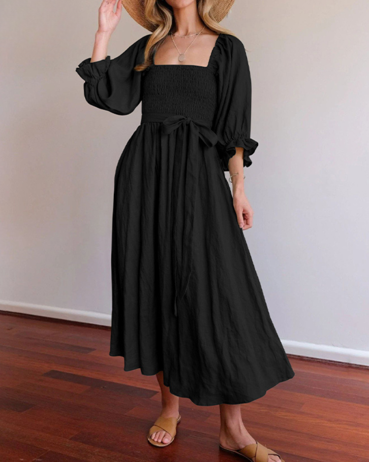 OPHELIA - Französisches Kleid mit Rüschenärmeln