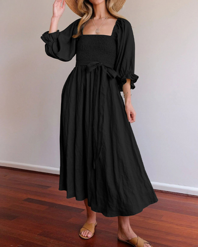 OPHELIA - Französisches Kleid mit Rüschenärmeln