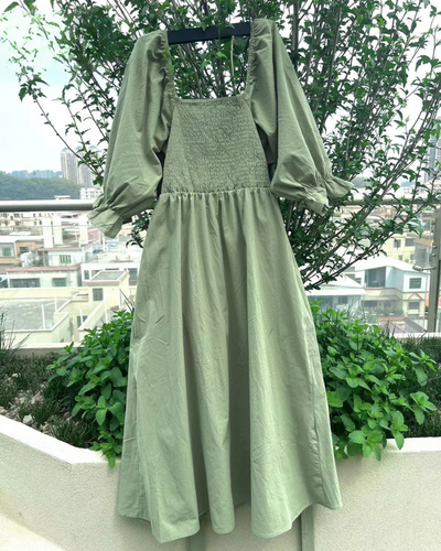 OPHELIA - Französisches Kleid mit Rüschenärmeln