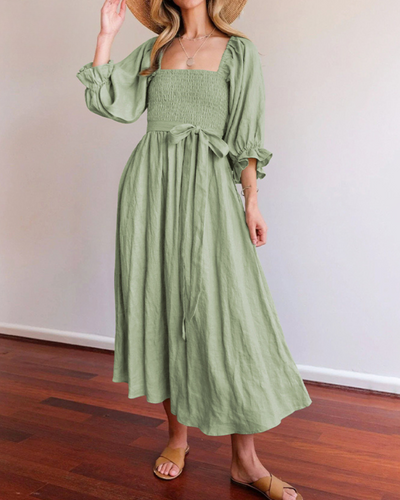 OPHELIA - Französisches Kleid mit Rüschenärmeln