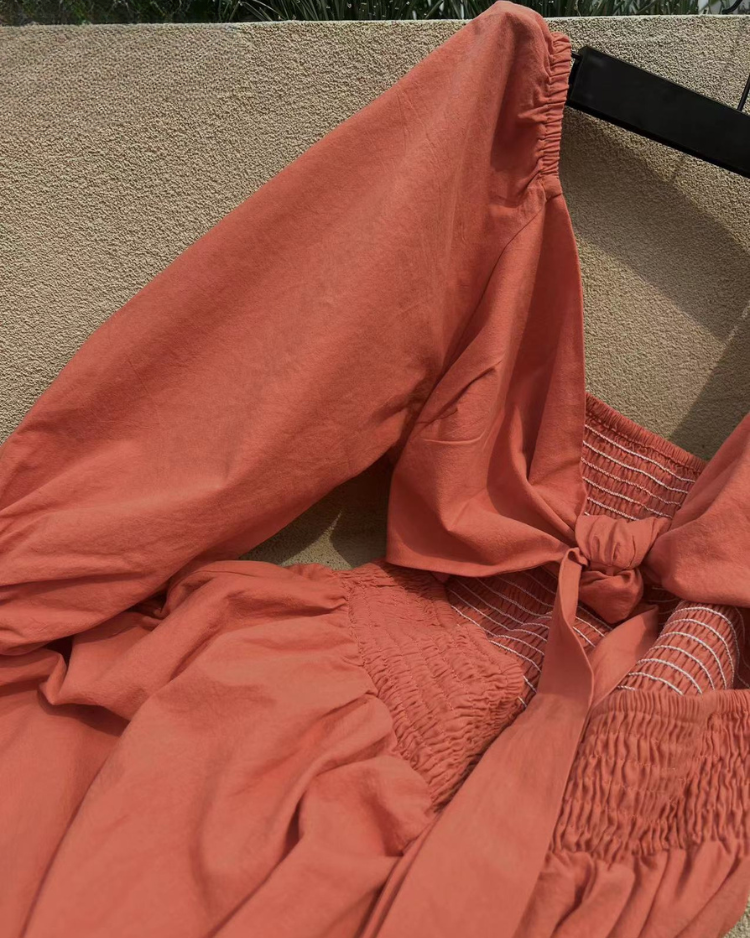 OPHELIA - Französisches Kleid mit Rüschenärmeln