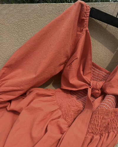 OPHELIA - Französisches Kleid mit Rüschenärmeln
