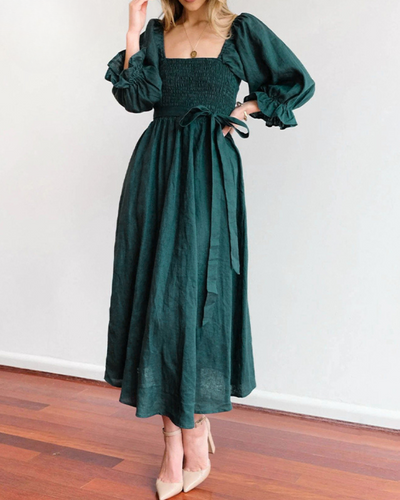 OPHELIA - Französisches Kleid mit Rüschenärmeln