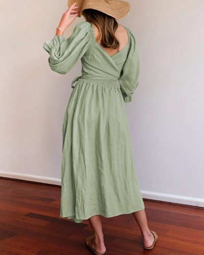 OPHELIA - Französisches Kleid mit Rüschenärmeln