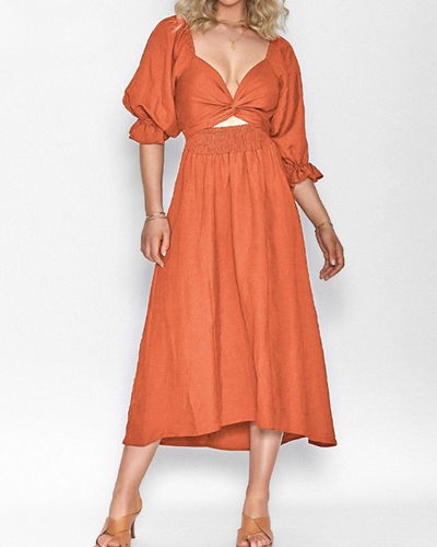 OPHELIA - Französisches Kleid mit Rüschenärmeln