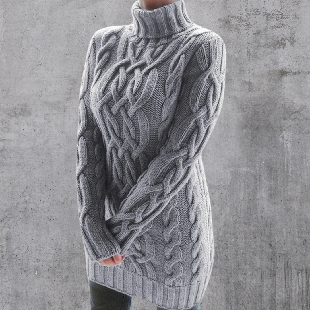 Rosa® | Eleganter und warmer langer Rollkragenpullover