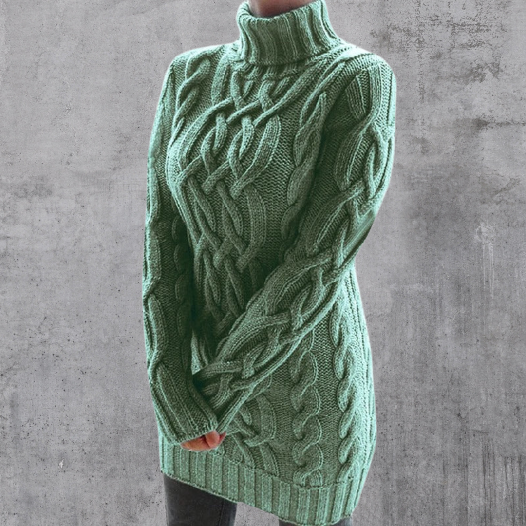 Rosa® | Eleganter und warmer langer Rollkragenpullover