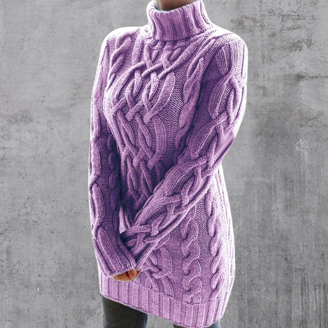 Rosa® | Eleganter und warmer langer Rollkragenpullover