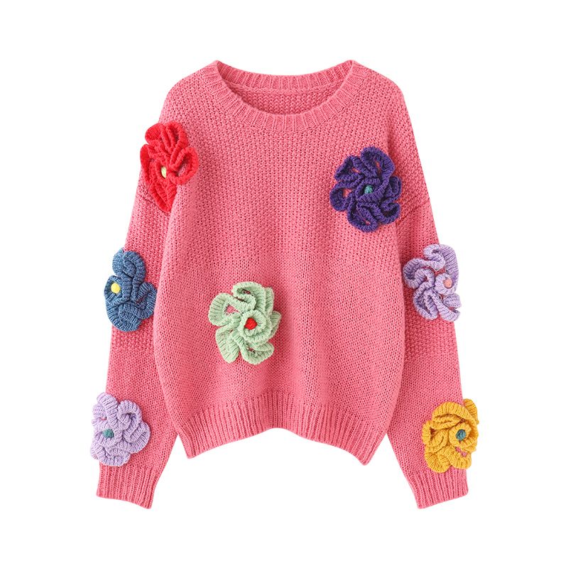 Cato | Vintage 3D Blumen Pullover