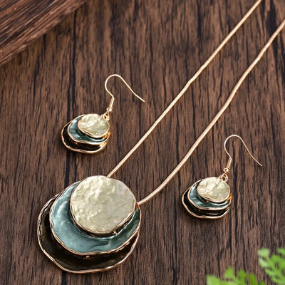 Elegante Vintage Damen Schmuckset mit Choker und Ohrringe
