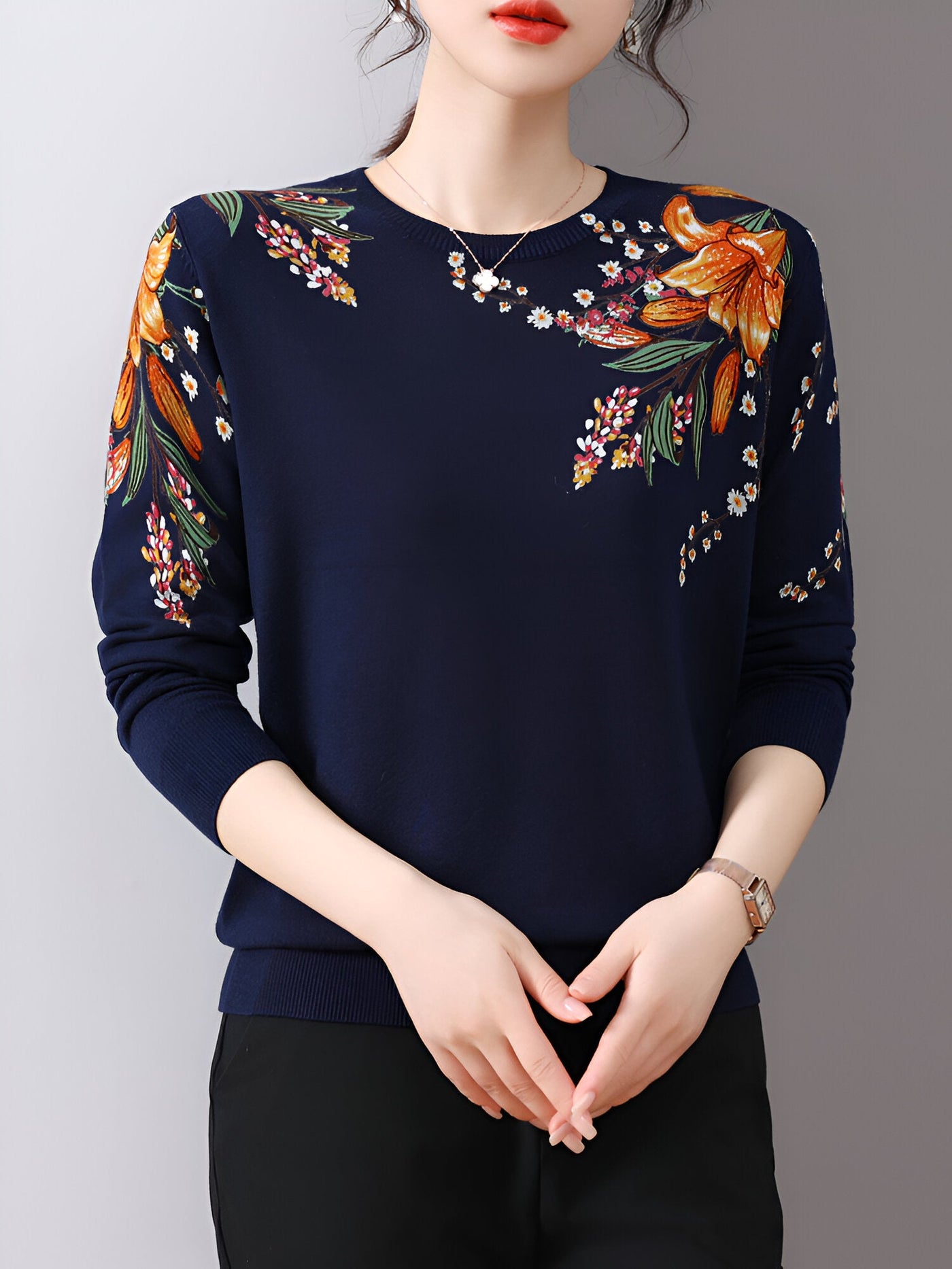 Ksenia | Stylischer Gedruckter Pullover