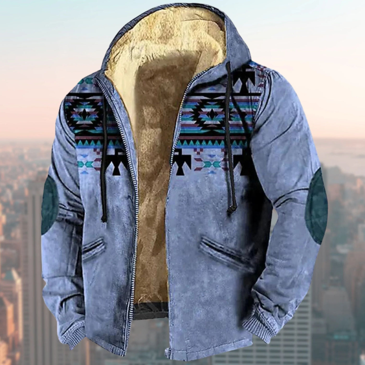 Kapuzenjacke mit Tribal Muster Valor