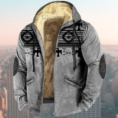 Kapuzenjacke mit Tribal Muster Valor