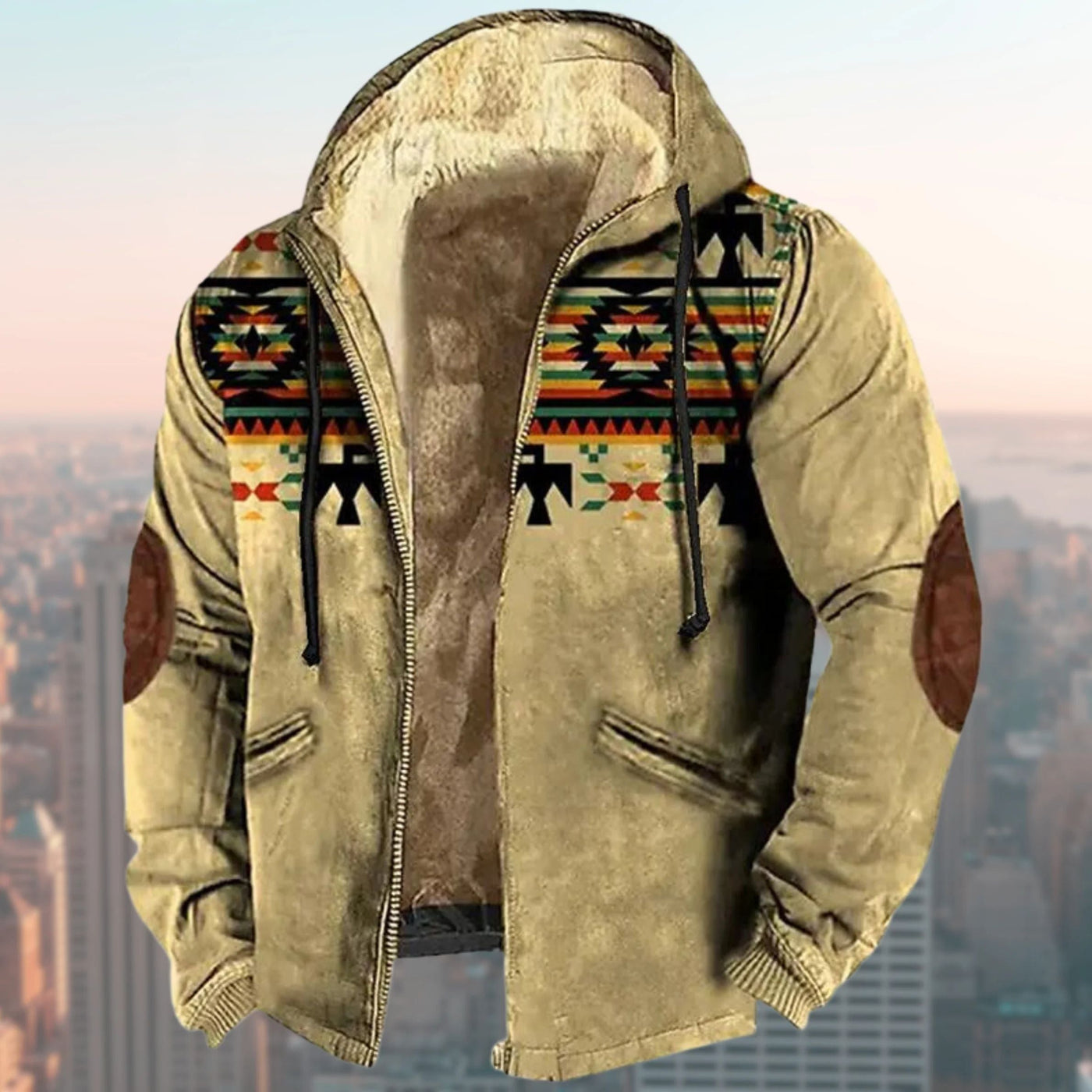 Kapuzenjacke mit Tribal Muster Valor