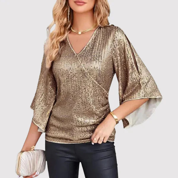 Glitzernde Bluse für Damen