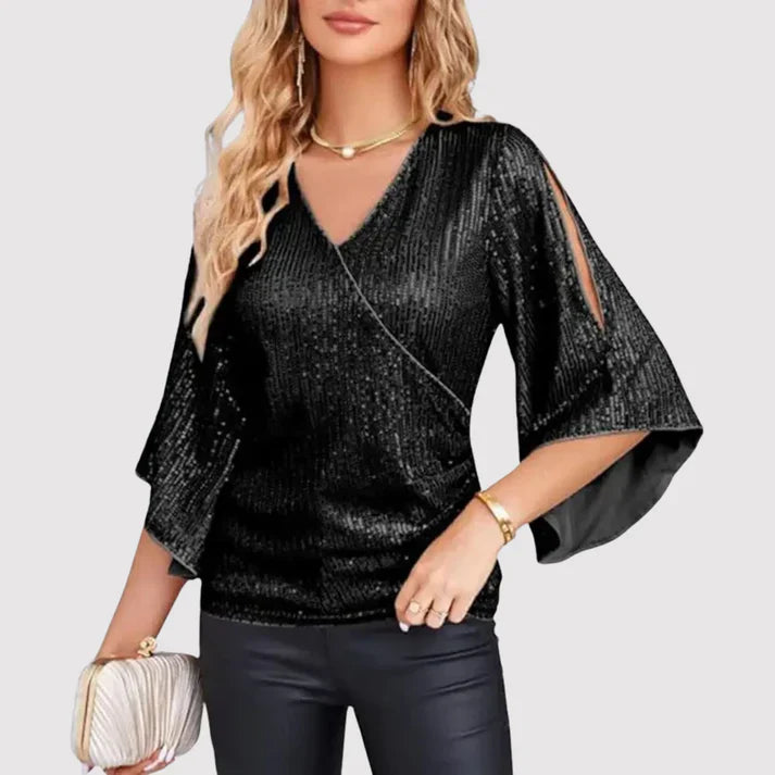 Glitzernde Bluse für Damen