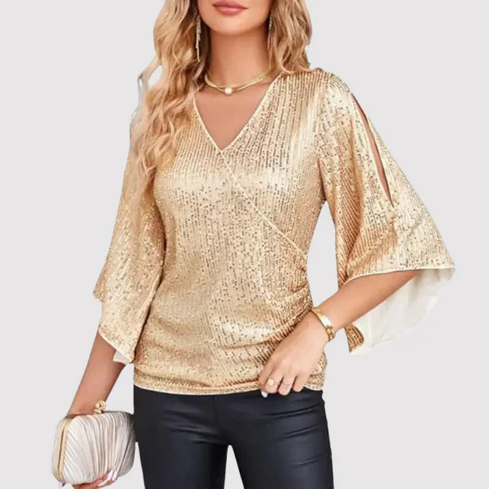 Glitzernde Bluse für Damen