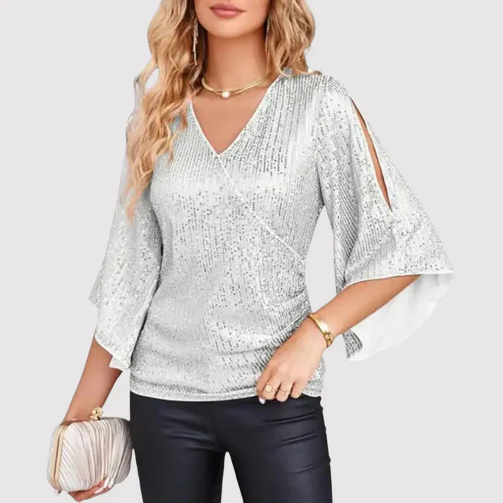 Glitzernde Bluse für Damen