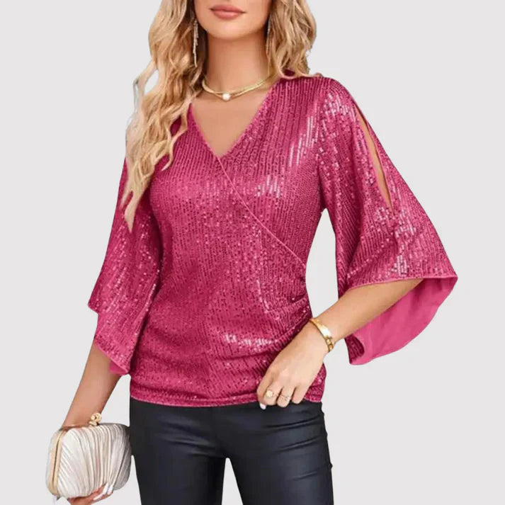 Glitzernde Bluse für Damen