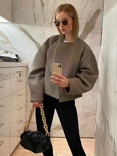 Marie | Lässiger warmer Wollmantel für Frauen