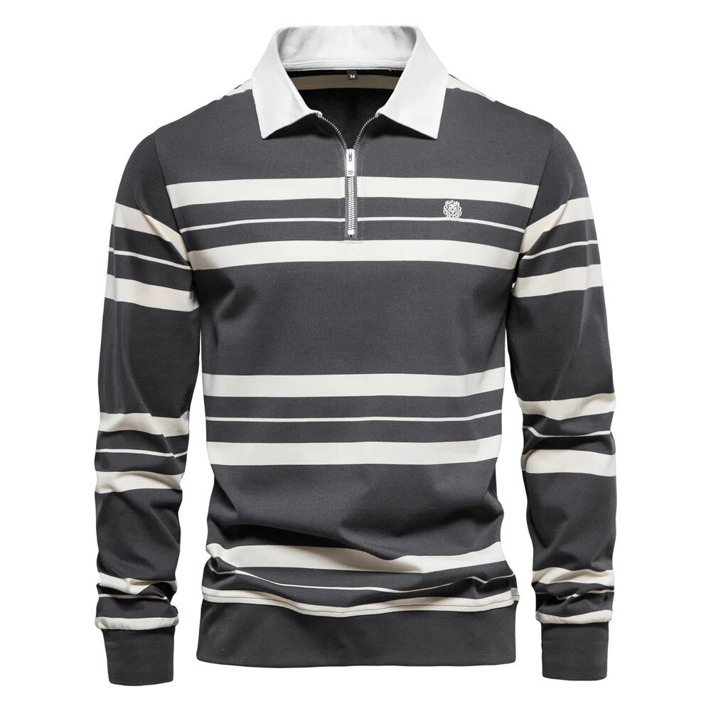 Langärmeliges Poloshirt für Herren Wade