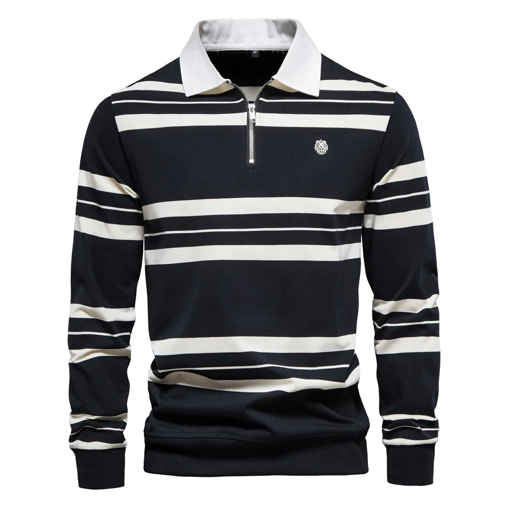 Langärmeliges Poloshirt für Herren Wade