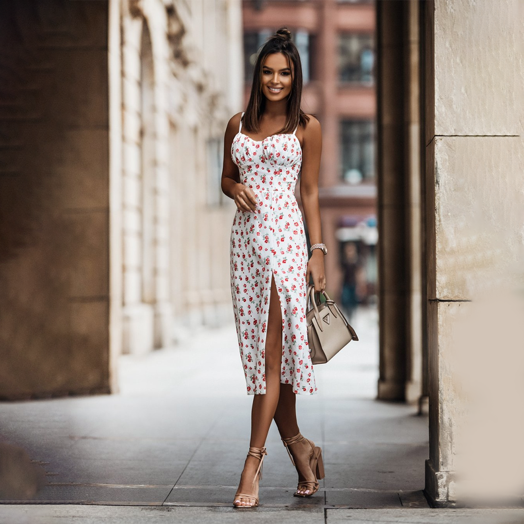 Schickes Kleid mit Schlitz Monique
