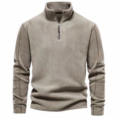 Fleece Pullover mit Kragen und Reißverschluss Xavier