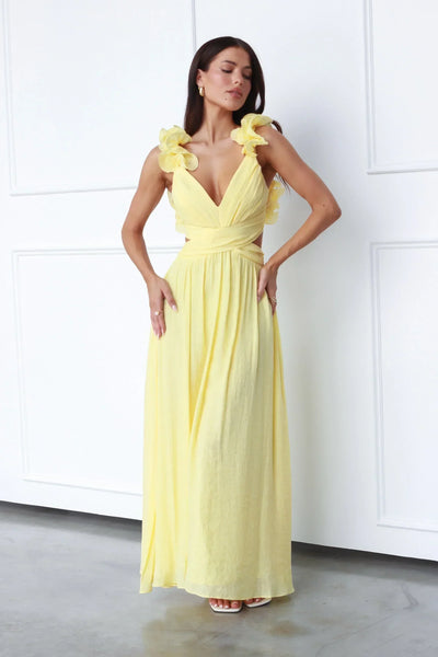 Vanessa - Elegantes rückenfreies Maxikleid