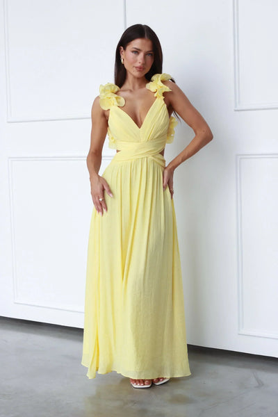 Vanessa - Elegantes rückenfreies Maxikleid