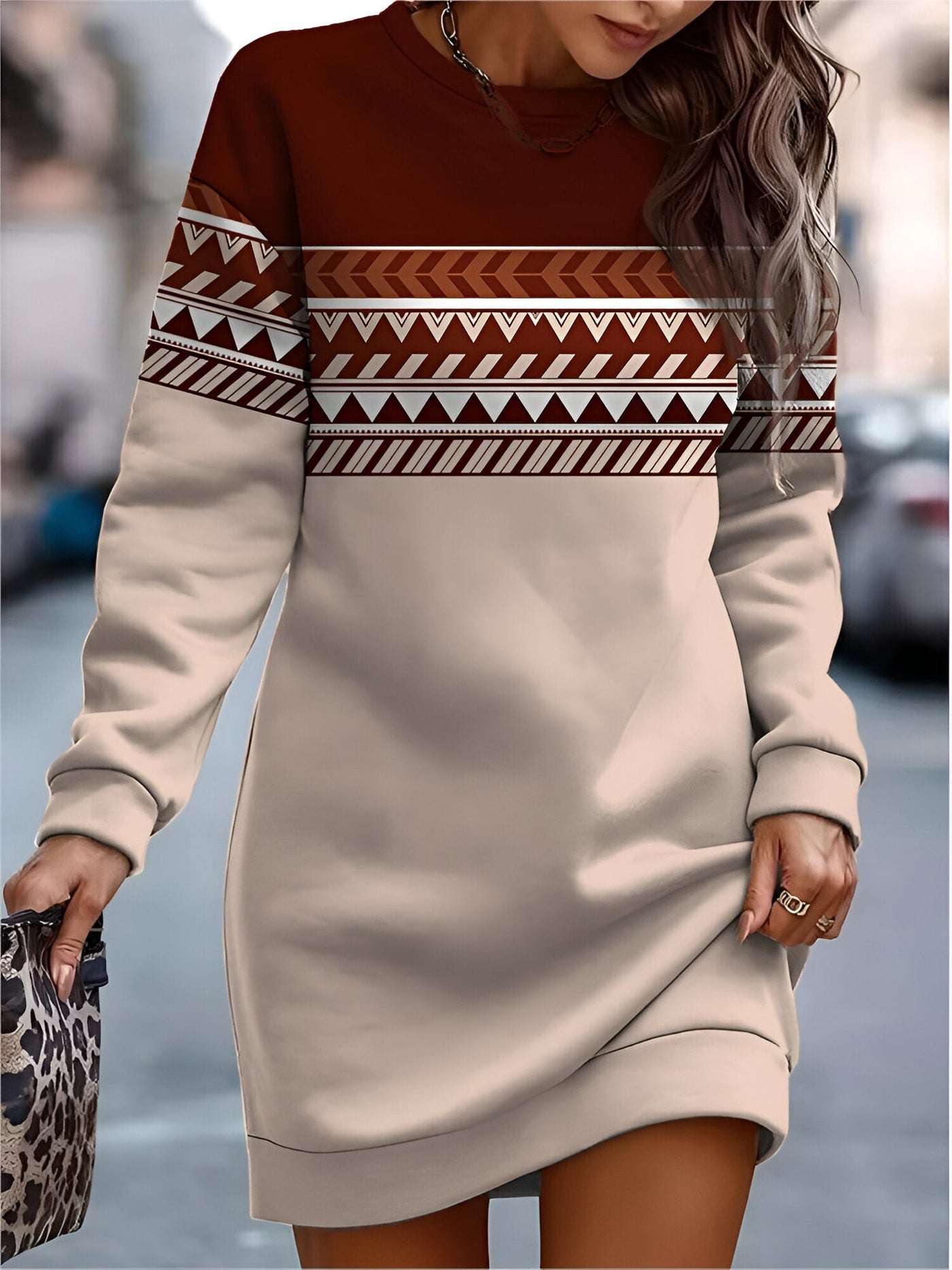 Romy | Bequemes &  Stylisches Oversized Sweatshirt-Kleid