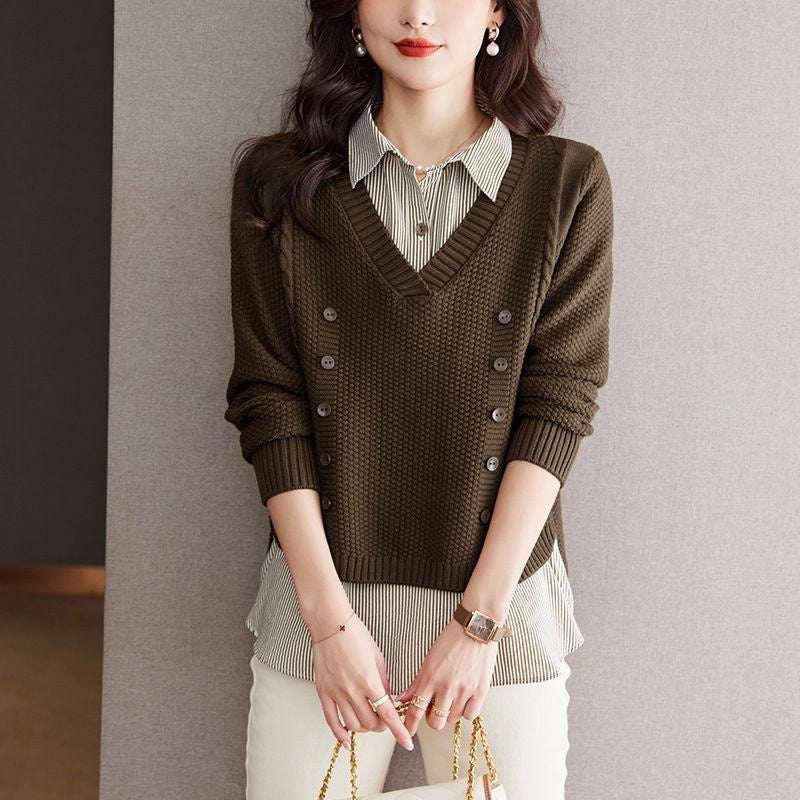 Anden | Zweiteiliger Strickpullover für Frauen