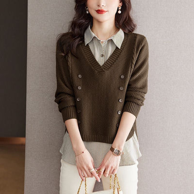 Anden | Zweiteiliger Strickpullover für Frauen