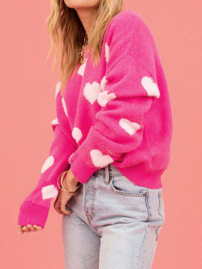 Sacha | Gemütlicher Herz-Gestrickter Pullover