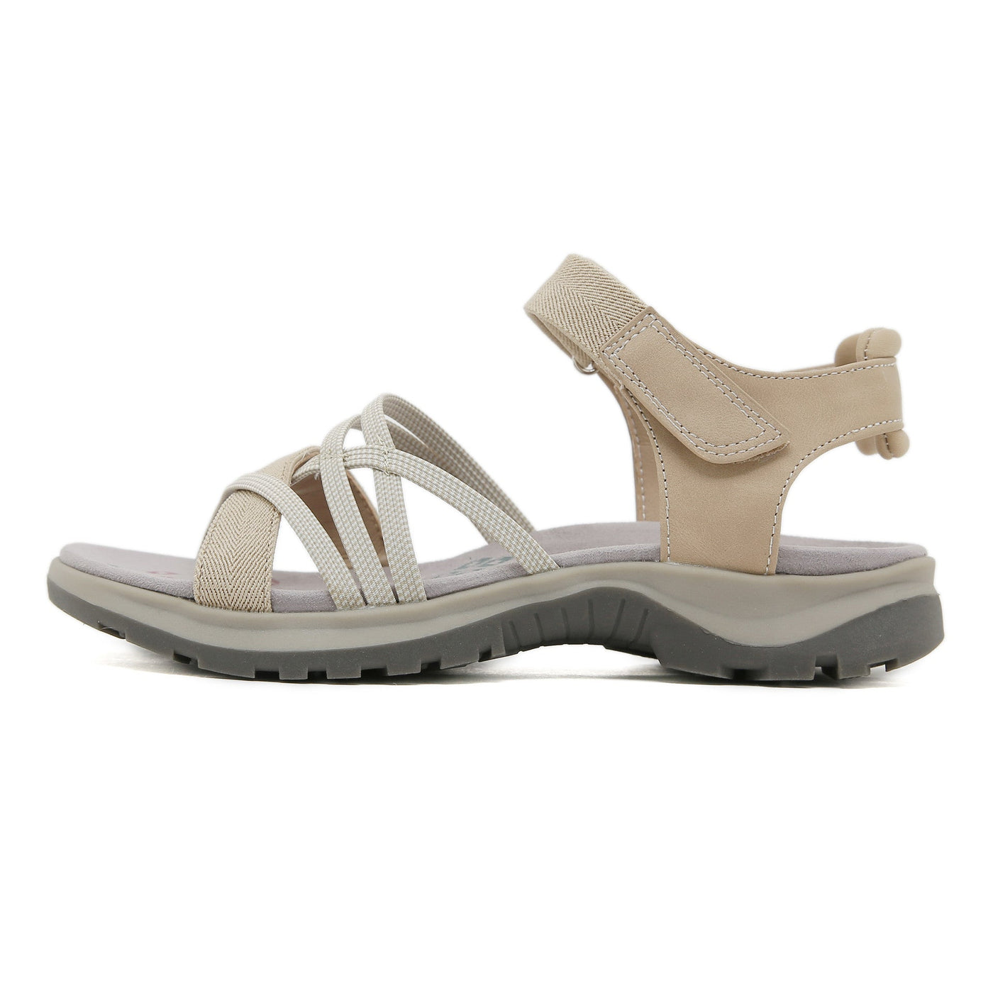 Zoé- Damen Wandersandalen mit variablen Riemen und Fußbetttechnologie