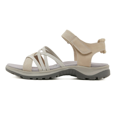 Zoé- Damen Wandersandalen mit variablen Riemen und Fußbetttechnologie