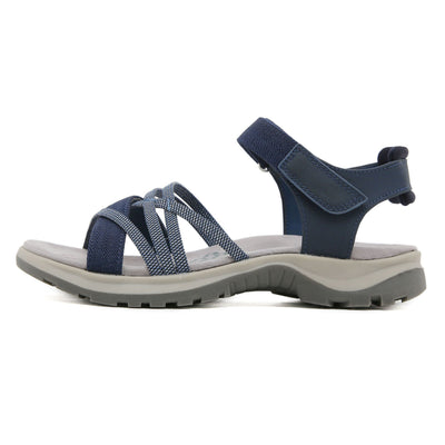 Zoé- Damen Wandersandalen mit variablen Riemen und Fußbetttechnologie